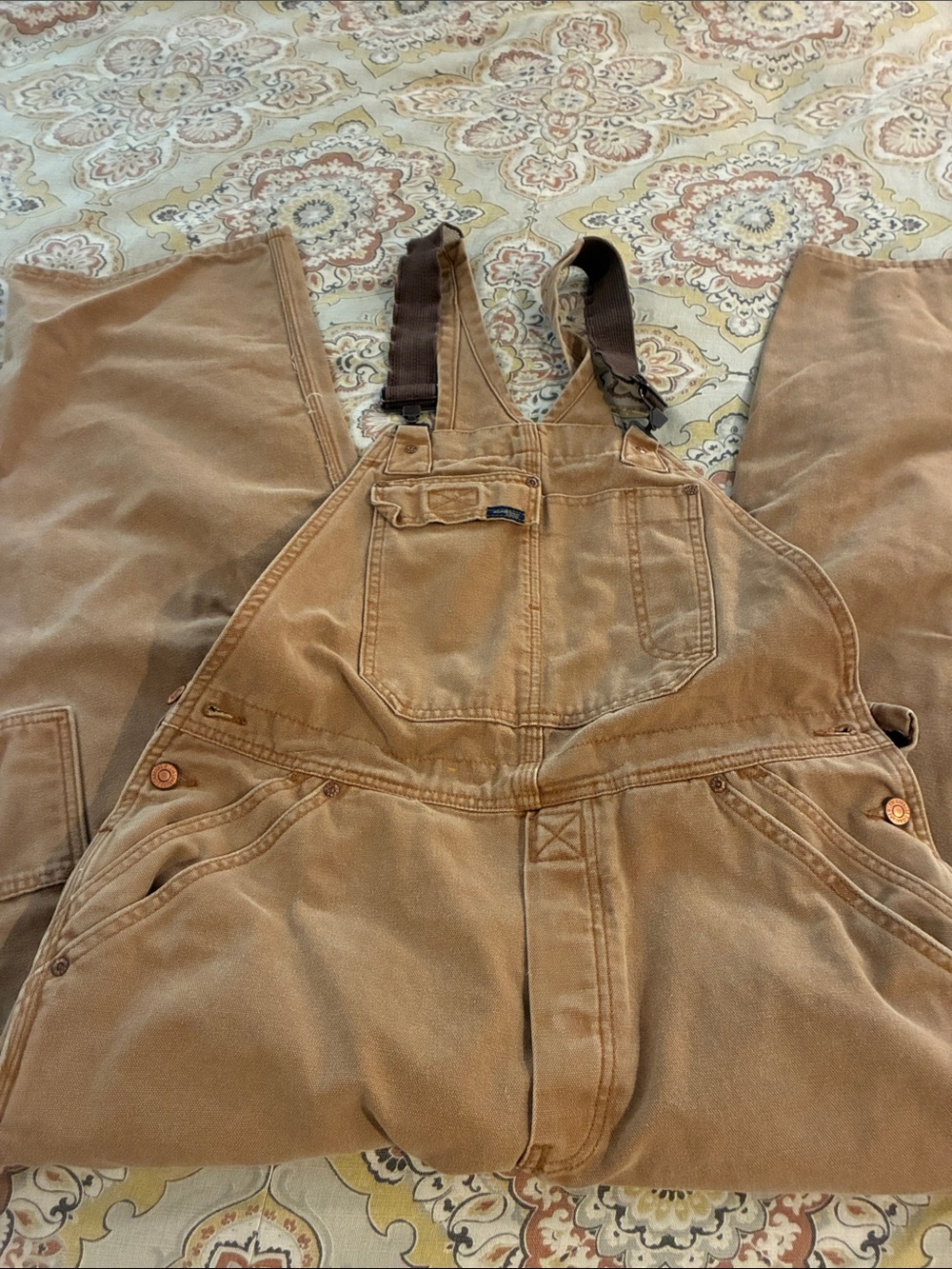Levi Strauss Brown Canvas Bib Overalls